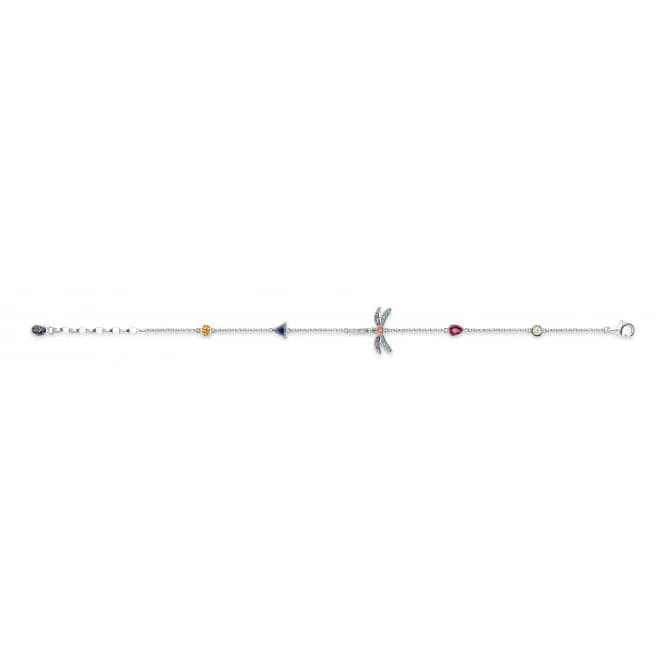 Thomas Sabo Paradise Dragonfly Multicoloured Bracelet A1839-314-7-L19v