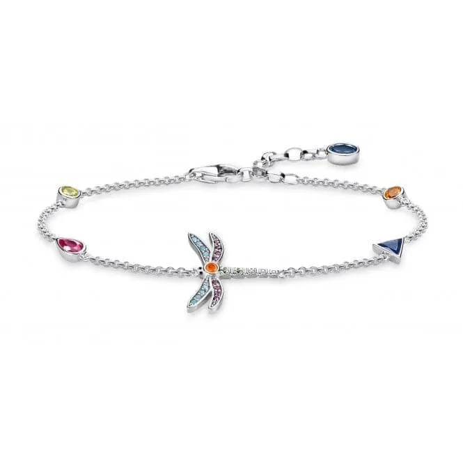 Thomas Sabo Paradise Dragonfly Multicoloured Bracelet A1839-314-7-L19v