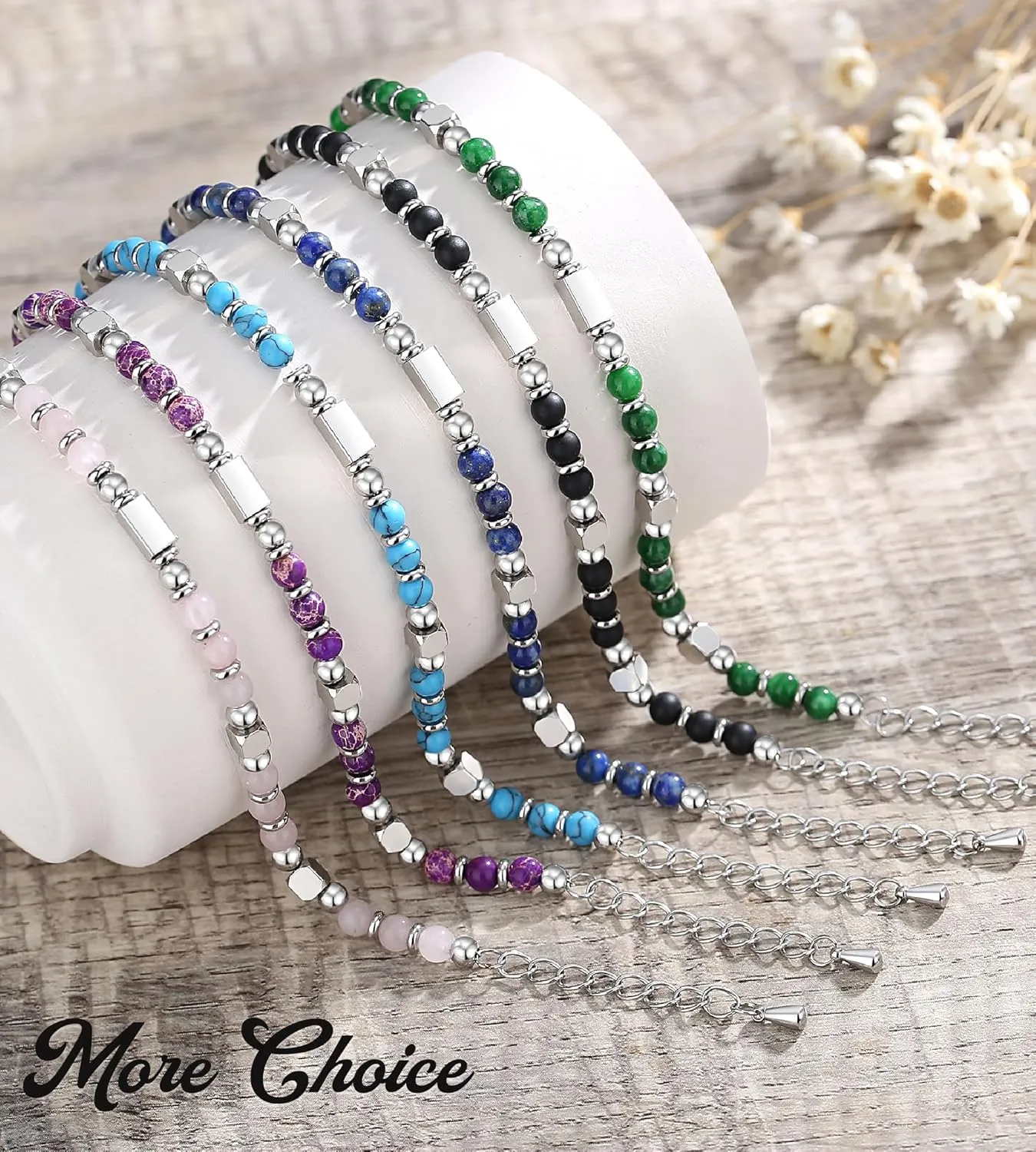 Tiny Gemstone Beaded Bracelets for Women Teen Girls, You are Awesome Bracelets, Unique Gifts for Her Friend Sister Mom Daughter Granddaughter on Mothers Day/Birthday/Graduation/Easter