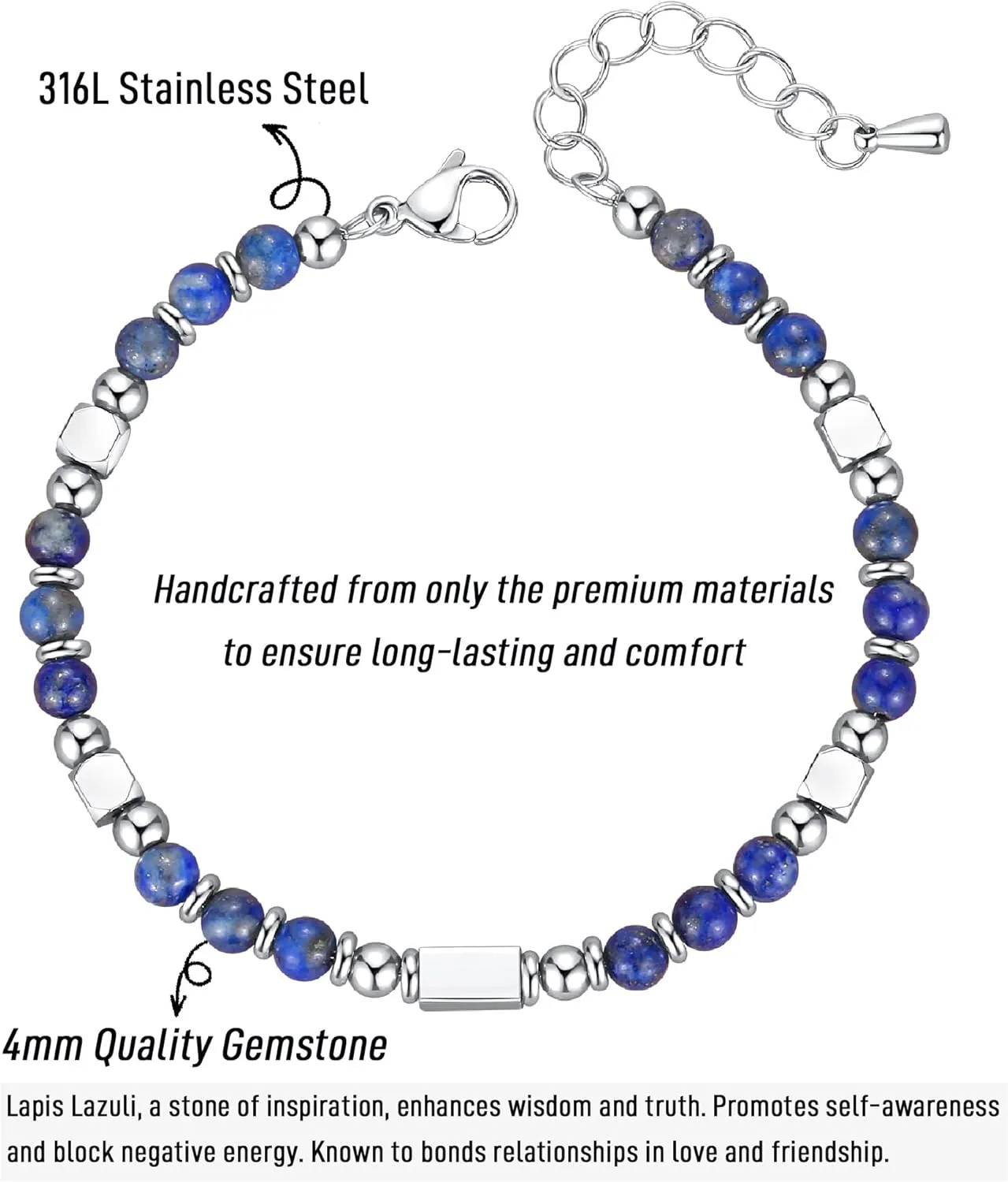 Tiny Gemstone Beaded Bracelets for Women Teen Girls, You are Awesome Bracelets, Unique Gifts for Her Friend Sister Mom Daughter Granddaughter on Mothers Day/Birthday/Graduation/Easter