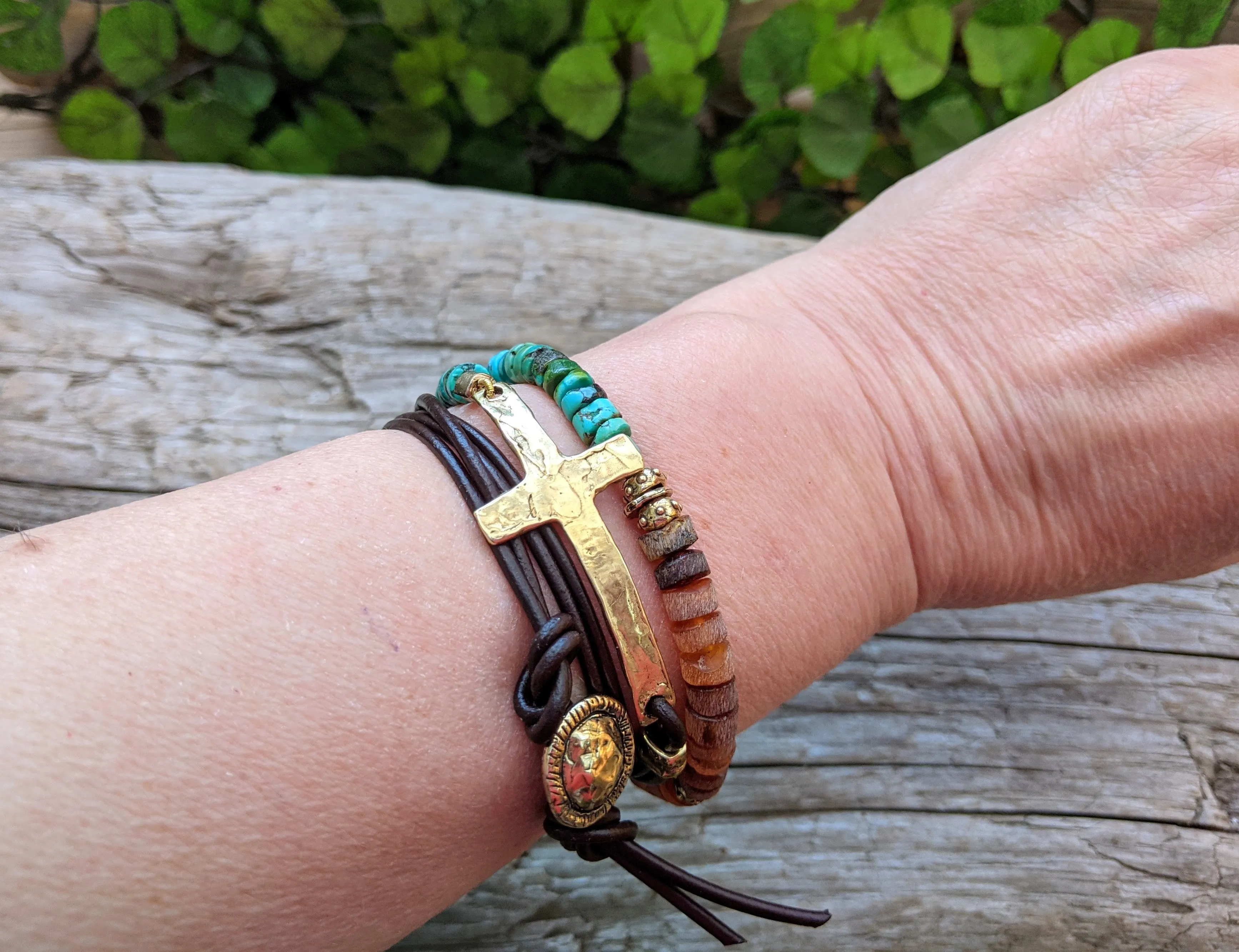 Turquoise & Rath Baltic Amber Wrap Bracelet