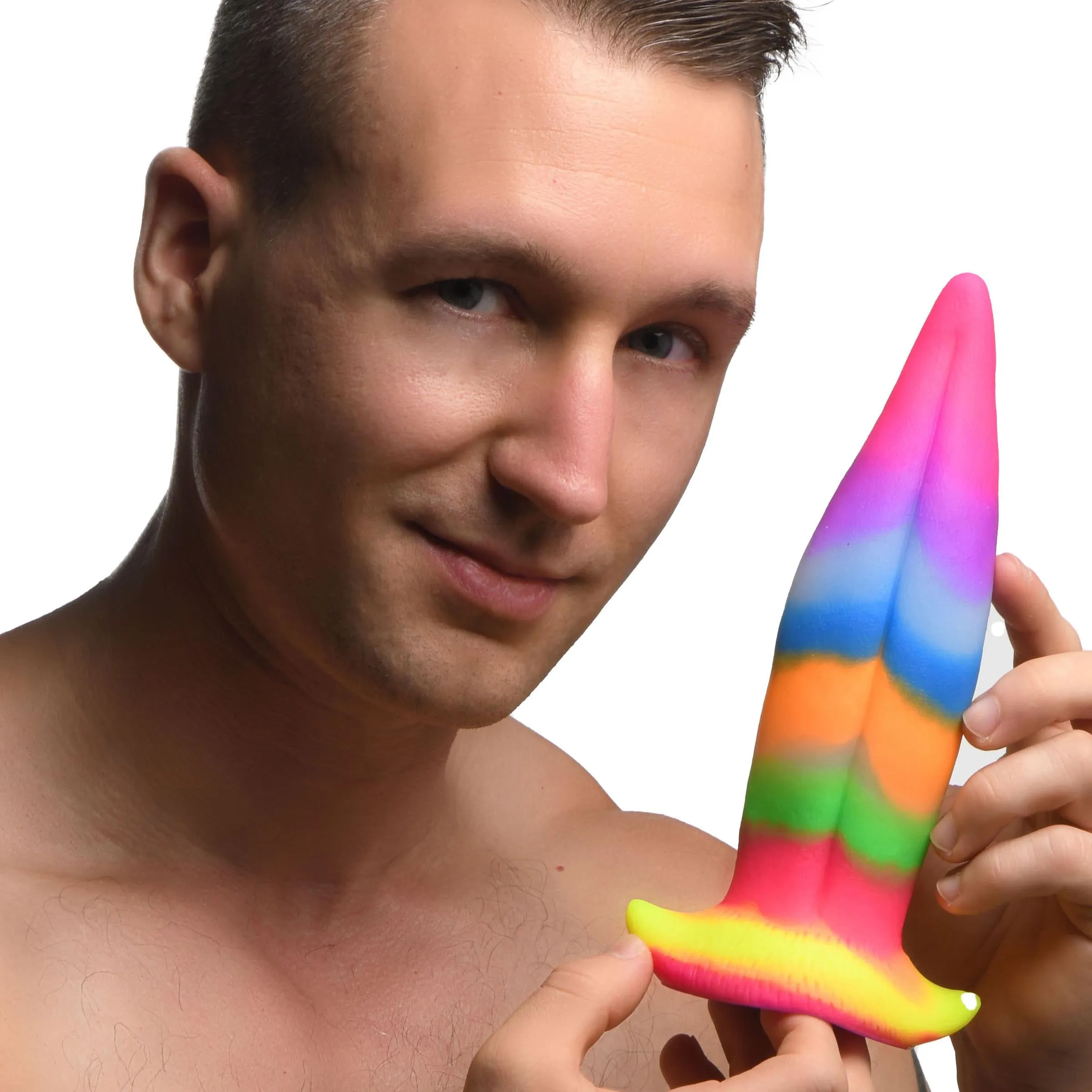 Unicorn Kiss Unicorn Tongue Glow-in-the-Dark Silicone Dildo