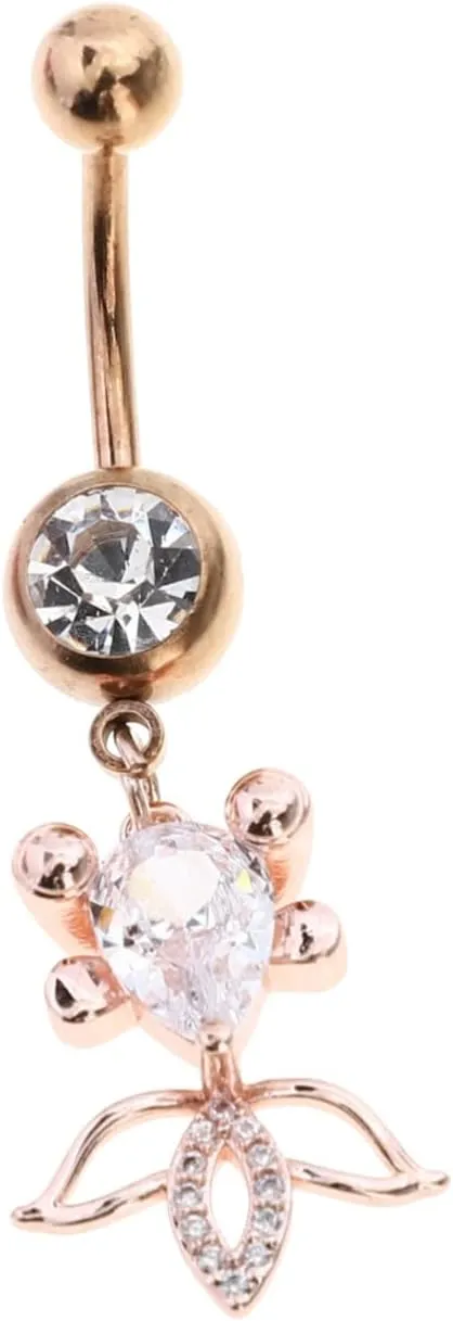 VALICLUD Goldfish Navel Ring Belly Button Ring Rhinestone Belly Ring Piercing Belly Ring Belly Piercings Ring