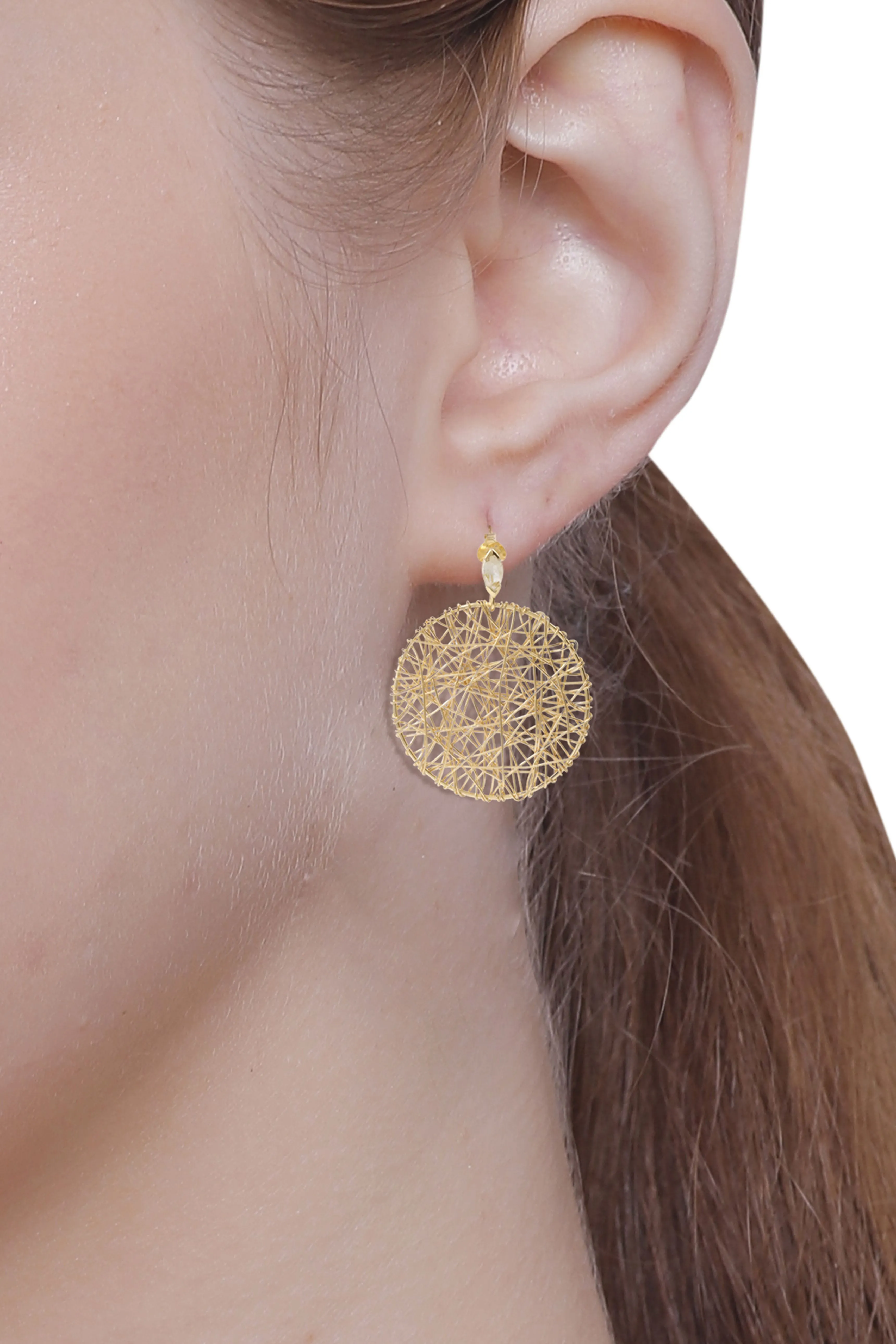 Vama | Adorn Earrings | Metal-Sterling Silver | Stone-Sterling Silveren Rutile | Finish-Matt