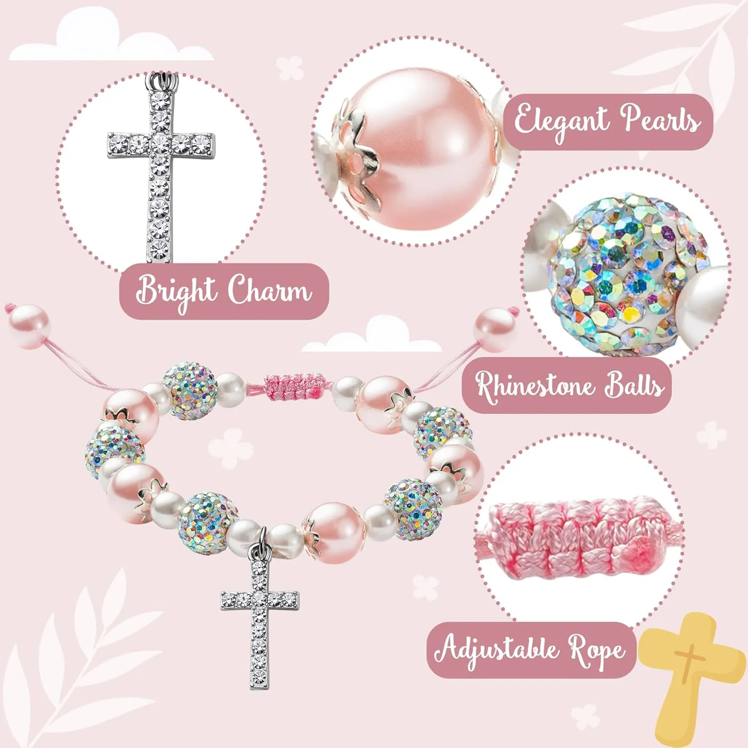 WATINC Bracelet Gifts for Girls, Adjustable Jewelry with Silver Charm Card Envelop