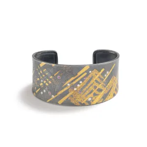 White and Pink Diamond Cuff