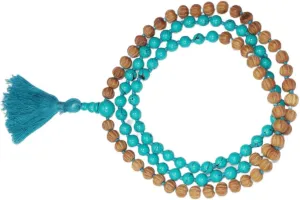 Yoga mala Turquoise Mala Beads Buddhist Healing Japamala Necklace